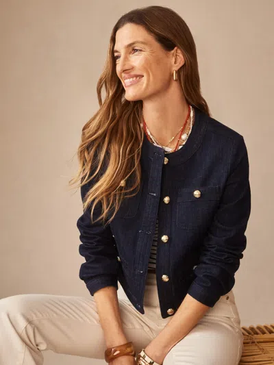 J.mclaughlin Women's Jackie Denim Jacket Indigo In Blue
