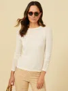 J.mclaughlin Women's Jamey Cashmere Sweater Ivory In Neutral