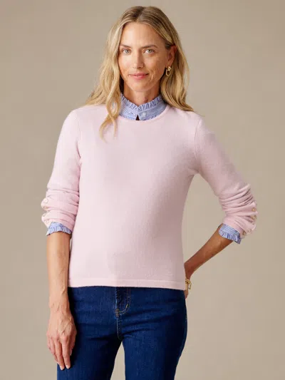 J.mclaughlin Women's Jamey Sequin Cashmere Sweater Blossom Pink