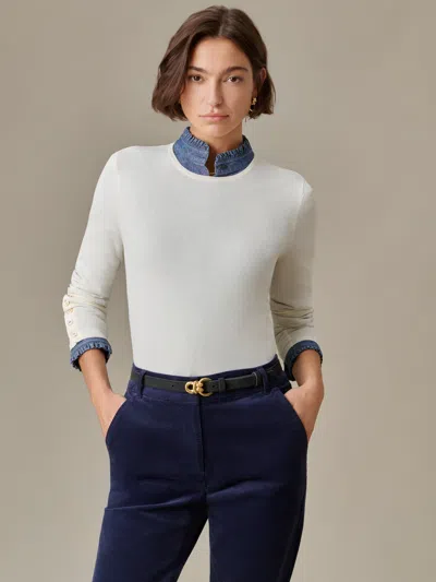 J.mclaughlin Women's Jamey Sweater Ivory