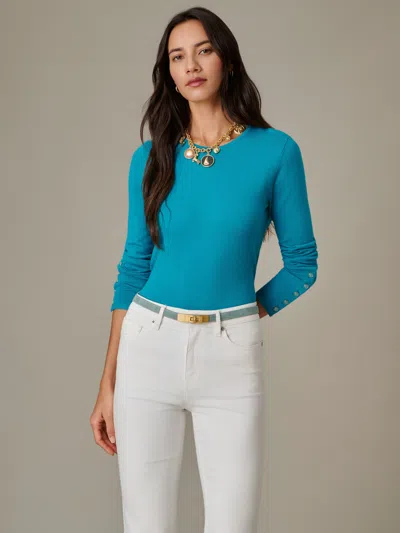 J.mclaughlin Women's Jamey Sweater Ocean Teal