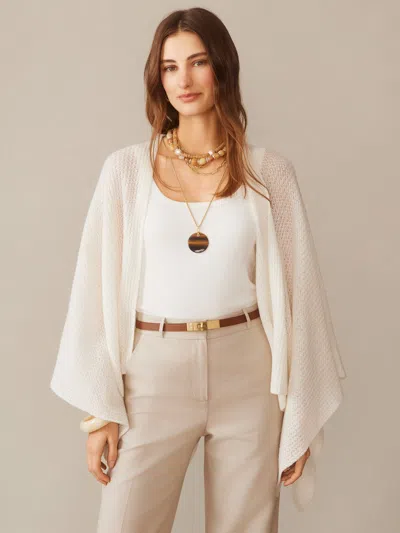 J.mclaughlin Women's Julianne Cashmere Wrap Ivory In Pink