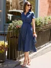 J.mclaughlin Women's Kalinda Eyelet Dress Navy In Blue