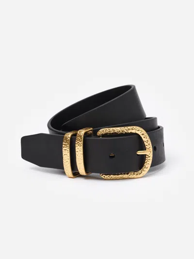 J.mclaughlin Women's Kendall Leather Belt Black
