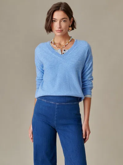 J.mclaughlin Women's Kerry Cashmere Sweater Chambray