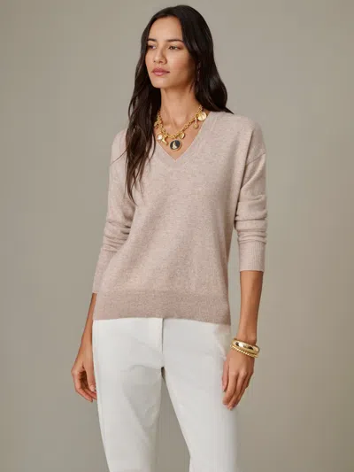 J.mclaughlin Women's Kerry Cashmere Sweater Heather Oatmeal