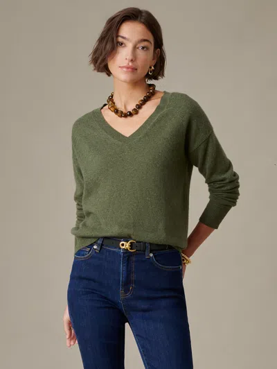 J.mclaughlin Women's Kerry Cashmere Sweater Heather Olive