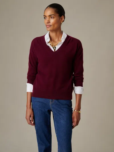 J.mclaughlin Women's Kerry Cashmere Sweater Heather Wine
