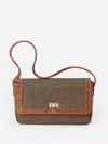 J.mclaughlin Women's Laasya Handbag In Houndstooth Dark Brown | Wool/leather/suede In Brown