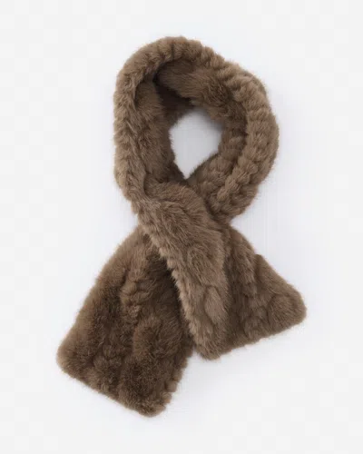 J.mclaughlin Women's Lainey Faux Fur Braided Neckwarmer Brown