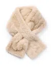 J.mclaughlin Women's Lainey Faux Fur Braided Neckwarmer Sand In Neutral