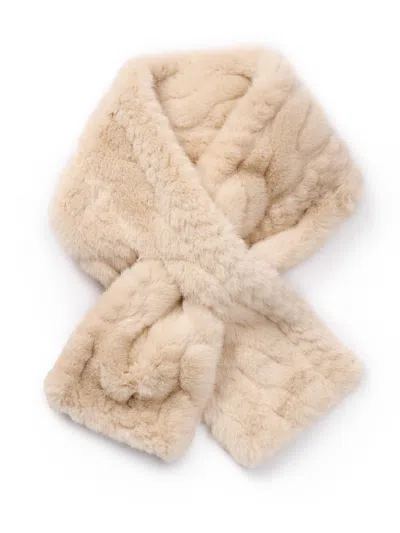 J.mclaughlin Women's Lainey Faux Fur Braided Neckwarmer Sand