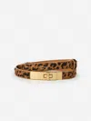 J.mclaughlin Women's Liv Belt In Leopard Brown In Gold