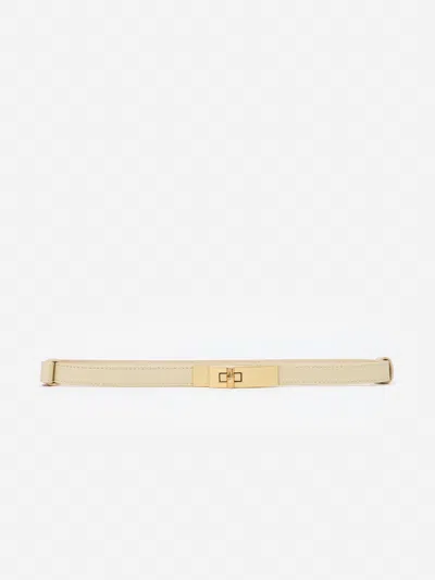 J.mclaughlin Women's Liv Leather Belt Sand Dollar