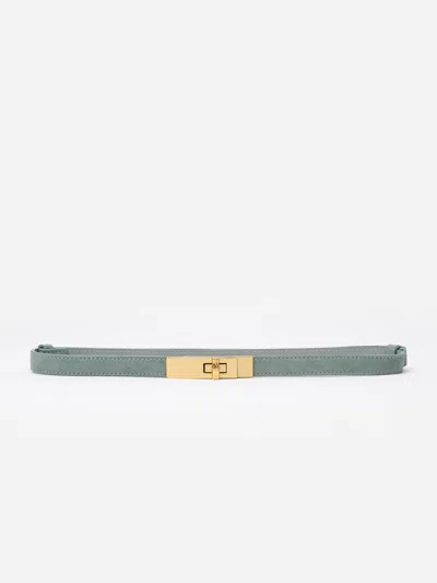 J.mclaughlin Women's Liv Suede Belt Light Green/gold