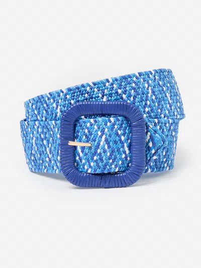 J.mclaughlin Women's Lizzie Belt In Multi Stripe Blue