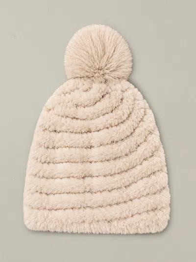 J.mclaughlin Women's Lou Lou Faux Fur Hat Cream