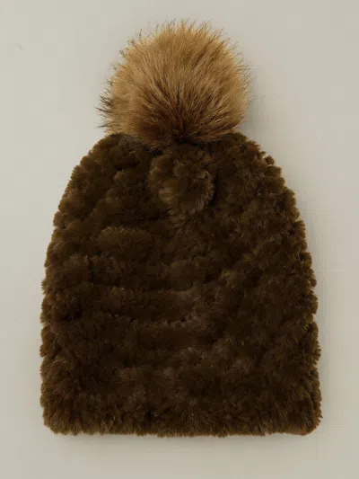 J.mclaughlin Women's Lou Lou Faux Fur Hat Olive