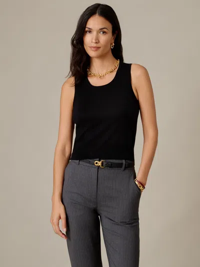 J.mclaughlin Women's Lucy Silk Blend Sweater Tank Top Black