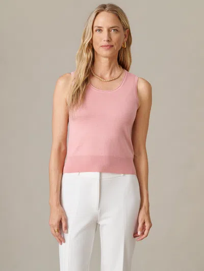 J.mclaughlin Women's Lucy Silk Blend Sweater Tank Top Melon In Pink