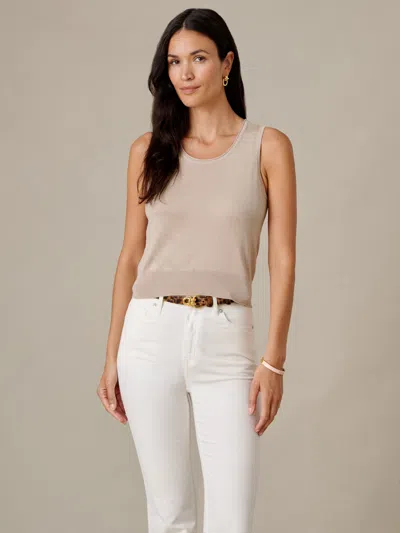 J.mclaughlin Women's Lucy Silk Blend Sweater Tank Top Stone In Neutral