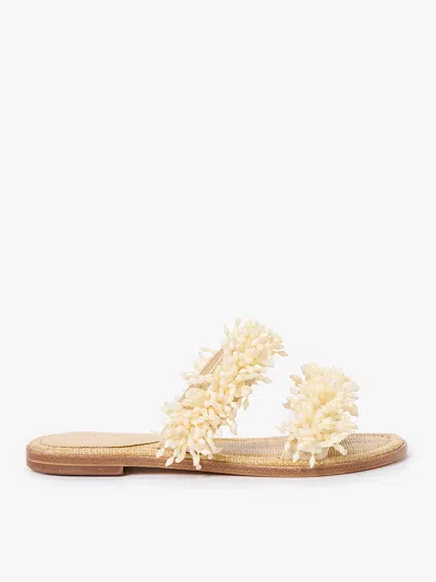 J.mclaughlin Women's Lyra Beaded Sandals Ivory In Multi