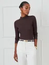 J.mclaughlin Women's Maeve Metallic Sweater Brown In Brown
