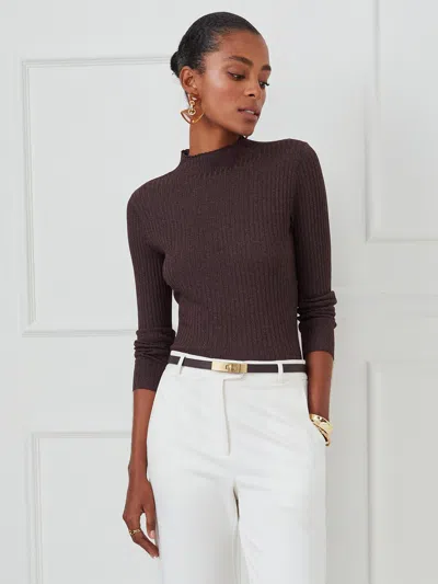 J.mclaughlin Women's Maeve Metallic Sweater Brown