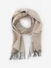 J.mclaughlin Women's Marcia Scarf In Plaid Light Brown | Cotton/nylon/wool In Brown