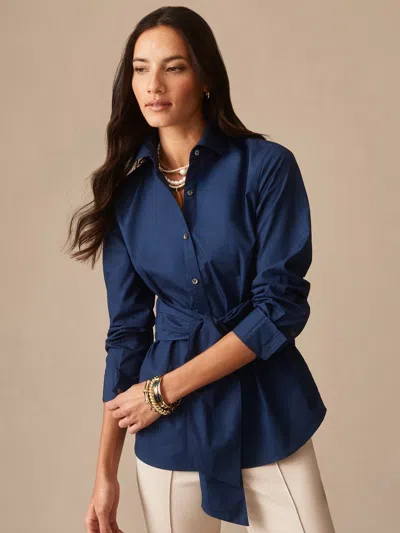 J.mclaughlin Women's Margaux Shirt Navy In Blue
