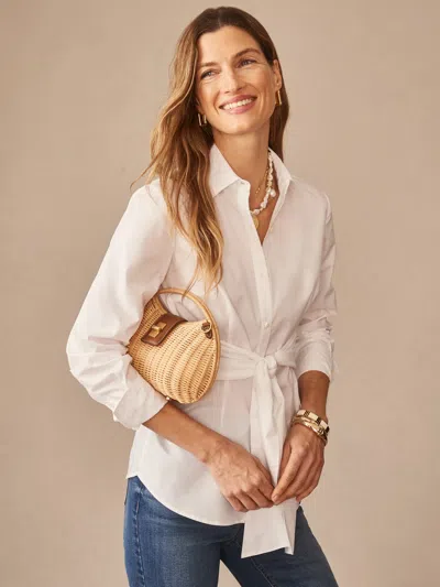 J.mclaughlin Women's Margaux Shirt White