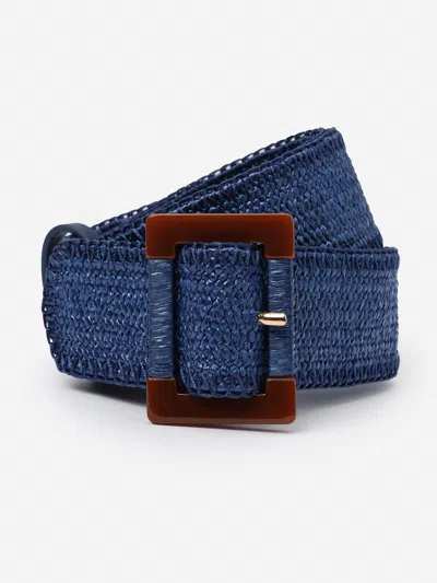 J.mclaughlin Women's Margot Grasscloth Belt Nautical Navy In Blue