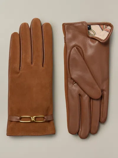 J.mclaughlin Women's Maria Gloves In Neo Sinclair Heraldic Saddle