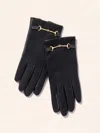 J.mclaughlin Women's Maria Leather & Suede Gloves Black In Black