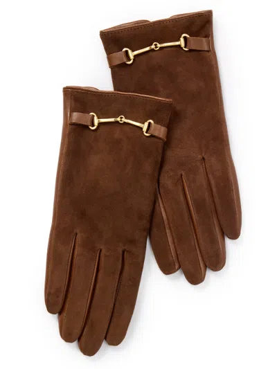 J.mclaughlin Women's Maria Leather & Suede Gloves Brown