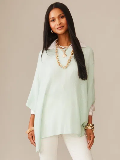 J.mclaughlin Women's Marin Cashmere Poncho Light Mint In Green