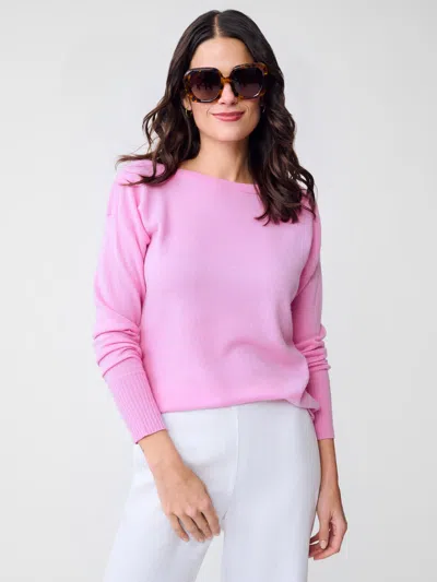 J.mclaughlin Women's Marin Cashmere Sweater Carnation In Pink