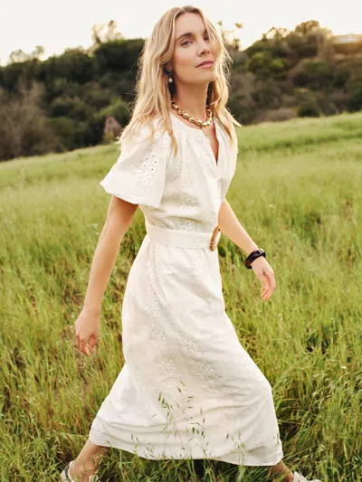 J.mclaughlin Women's Marley Eyelet Dress Off White