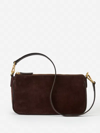 J.mclaughlin Women's Mel Suede Handbag Dark Brown