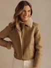J.mclaughlin Women's Melinda Coat Tan In Brown