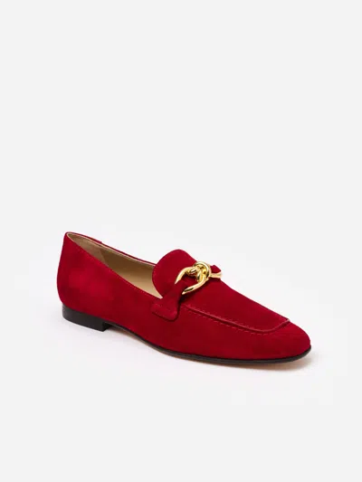 J.mclaughlin Women's Mila Suede Loafers Red