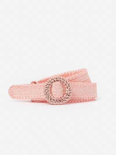 J.mclaughlin Women's Mini Popie Grasscloth Belt Light Blush Pink