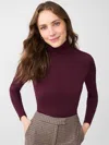 J.mclaughlin Women's Nadia Turtleneck Top Burgundy In Burgundy