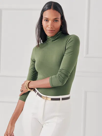 J.mclaughlin Women's Nadia Turtleneck Top Cypress In Green