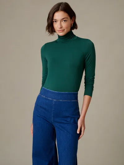 J.mclaughlin Women's Nadia Turtleneck Top Pine In Green