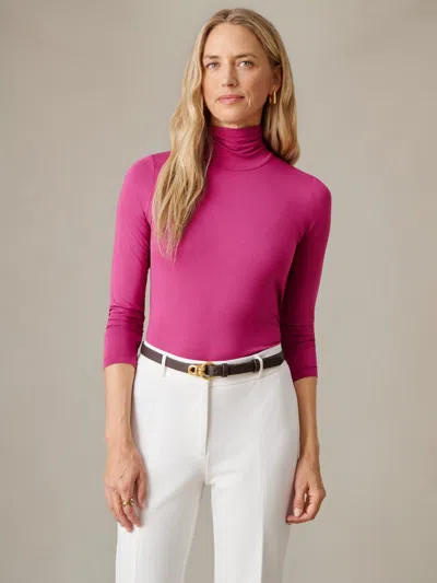 J.mclaughlin Women's Nadia Turtleneck Top Raspberry In Pink