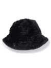 J.mclaughlin Women's Nalani Faux Fur Bucket Hat Black In Black