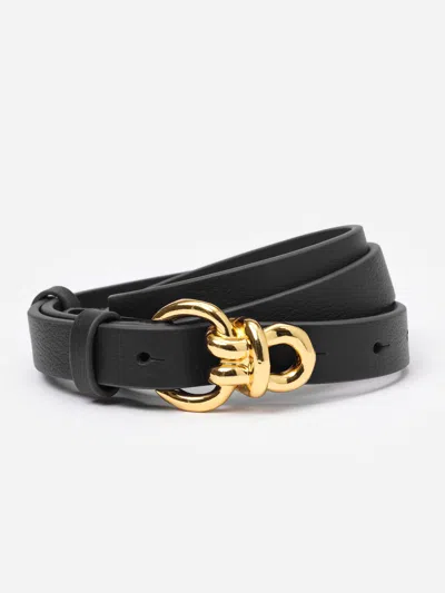 J.mclaughlin Women's Natalie Leather Belt Black