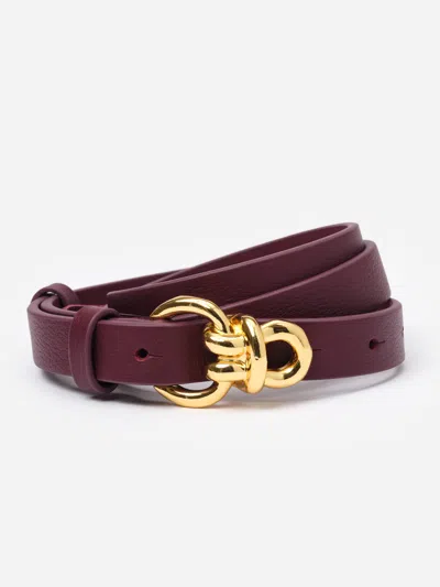 J.mclaughlin Women's Natalie Leather Belt Cabernet