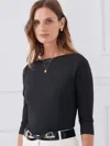 J.mclaughlin Women's Natasha T-shirt Black In Black